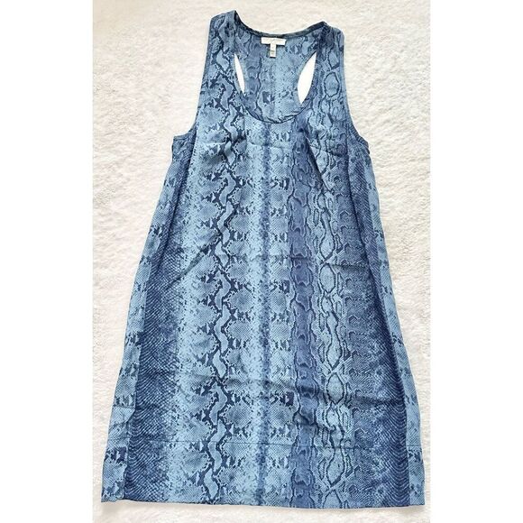 Joie Blue Snakeskin Animal Print Racerback Dress Size XS - Picture 5 of 7